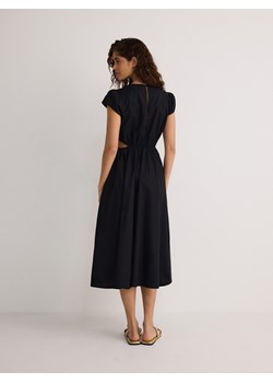 Reserved - Sukienka midi z wycięciami - czarny ze sklepu Reserved w kategorii Sukienki - zdjęcie 171513028