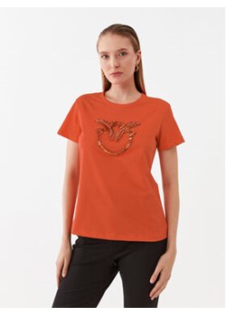 Pinko T-Shirt Quentin 100535 A15D Pomarańczowy Regular Fit ze sklepu MODIVO w kategorii Bluzki damskie - zdjęcie 171517675