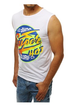 Tank top męski z nadrukiem biały Dstreet RX4255 ze sklepu DSTREET.PL w kategorii T-shirty męskie - zdjęcie 171518378