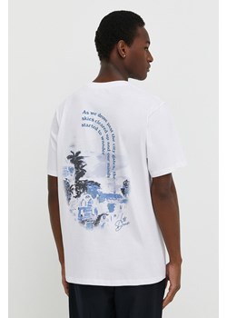Les Deux t-shirt bawełniany męski kolor biały z nadrukiem ze sklepu ANSWEAR.com w kategorii T-shirty męskie - zdjęcie 171518955