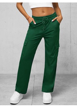 Spodnie damskie z szeroką nogawką zielone OZONEE O/HGM6616 ze sklepu ozonee.pl w kategorii Jeansy damskie - zdjęcie 171519009