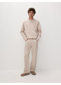 Reserved - Gładka bluza z bawełną - beżowy ze sklepu Reserved w kategorii Bluzy męskie - zdjęcie 171520438