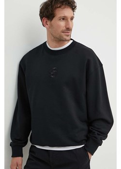BOSS bluza bawełniana męska kolor czarny z aplikacją 50514903 ze sklepu ANSWEAR.com w kategorii Bluzy męskie - zdjęcie 171520908