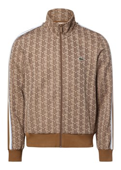 Lacoste Męska bluza rozpinana Mężczyźni Sztuczne włókno brązowy wzorzysty ze sklepu vangraaf w kategorii Bluzy męskie - zdjęcie 171521437