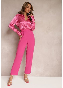 Fuksjowe Spodnie o Klasycznym Fasonie z Kieszeniami Dracaisa ze sklepu Renee odzież w kategorii Spodnie damskie - zdjęcie 171523398