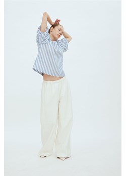 H & M - Bluzka z bufiastym rękawem - Biały ze sklepu H&M w kategorii Bluzki damskie - zdjęcie 171523897