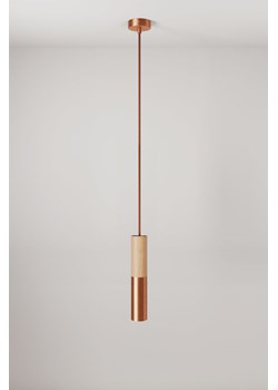 H & M - Drewniana I Metalowa Lampa Wisząca Z Reflektorkiem - Złoty ze sklepu H&M w kategorii Lampy wiszące - zdjęcie 171524015