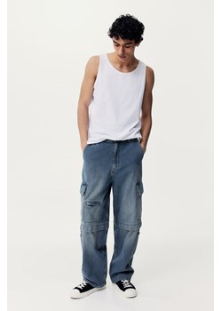 H & M - Baggy Cargo Jeans - Niebieski ze sklepu H&M w kategorii Spodnie męskie - zdjęcie 171524019