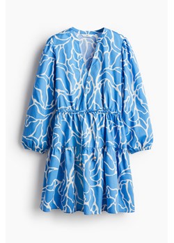 H & M - Sukienka ze sznurkiem do ściągania - Niebieski ze sklepu H&M w kategorii Sukienki - zdjęcie 171524097