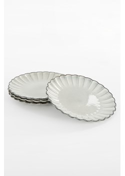 H & M - Zestaw 4 Ceramicznych Talerzy - Szary ze sklepu H&M w kategorii Talerze - zdjęcie 171524115
