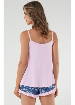 Piżama damska na wąskie ramiączko różowa Tulip, Kolor różowo-niebieski, Rozmiar XL, Italian Fashion - id: 185077 - marki Italian Fashion - 171524177 Piżama damska na wąskie ramiączko różowa Tulip, Kolor różowo-niebieski, Rozmiar XL, Italian Fashion ze sklepu Intymna w kategorii Piżamy damskie - zdjęcie 171524177
