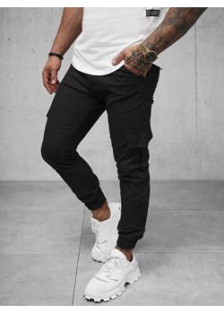 Spodnie męskie chino joggery czarne OZONEE A/404 ze sklepu ozonee.pl w kategorii Spodnie męskie - zdjęcie 171525277
