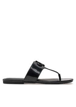 Calvin Klein Jeans Japonki Flat Sandal Slide Toepost Mg Met YW0YW01342 Czarny ze sklepu MODIVO w kategorii Klapki damskie - zdjęcie 171529678