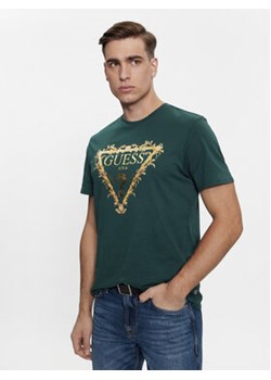 Guess T-Shirt M4RI62 K9RM1 Zielony Slim Fit ze sklepu MODIVO w kategorii T-shirty męskie - zdjęcie 171530767