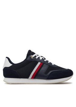 Tommy Hilfiger Sneakersy Essential Stripes Runner FW0FW07382 Granatowy ze sklepu MODIVO w kategorii Buty sportowe damskie - zdjęcie 171530838