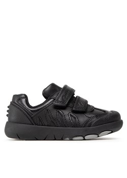 Sneakersy Clarks Rex Stride T 261614396 Black Leather ze sklepu eobuwie.pl w kategorii Półbuty dziecięce - zdjęcie 171531958