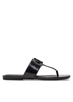 Japonki Calvin Klein Jeans Flat Sandal Slide Toepost Mg Met YW0YW01342 Czarny ze sklepu eobuwie.pl w kategorii Klapki damskie - zdjęcie 171532105