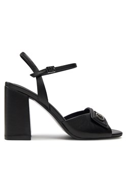 Sandały Calvin Klein Heel Sandal 85 Relock Lth HW0HW01937 Ck Black BEH ze sklepu eobuwie.pl w kategorii Sandały damskie - zdjęcie 171532319