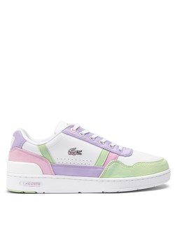 Sneakersy Lacoste T-Clip 747SUJ0005 Wht/Pnk B53 ze sklepu eobuwie.pl w kategorii Trampki dziecięce - zdjęcie 171532555