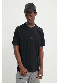 Diesel t-shirt bawełniany T-MUST-SLITS-N2 męski kolor czarny gładki A13238.0QANW ze sklepu ANSWEAR.com w kategorii T-shirty męskie - zdjęcie 171535776
