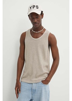 Abercrombie &amp; Fitch t-shirt męski kolor beżowy ze sklepu ANSWEAR.com w kategorii T-shirty męskie - zdjęcie 171535887