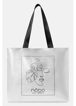 Shopperka Nobo z metalicznym wykończeniem srebrna ze sklepu NOBOBAGS.COM w kategorii Torby Shopper bag - zdjęcie 171536659