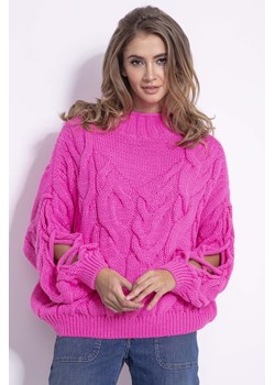Luźny sweter damski, różowy, Fobya ze sklepu 5.10.15 w kategorii Swetry damskie - zdjęcie 171536836