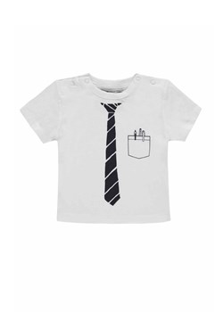 T-shirt chłopięcy niemowlęcy biały krawat ze sklepu 5.10.15 w kategorii Koszulki niemowlęce - zdjęcie 171536879