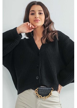 Damski rozpinany sweter oversize Fobya czarny ze sklepu 5.10.15 w kategorii Swetry damskie - zdjęcie 171536928