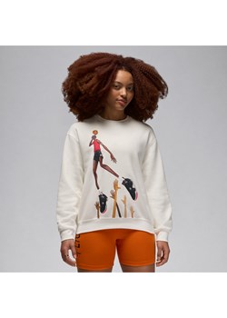 Damska dzianinowa bluza dresowa z półokrągłym dekoltem Jordan Artist Series by Darien Birks - Biel ze sklepu Nike poland w kategorii Bluzy damskie - zdjęcie 171537066