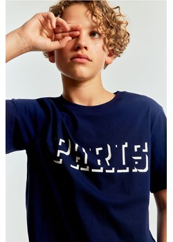 H & M - Bawełniany T-shirt z nadrukiem - Niebieski ze sklepu H&M w kategorii T-shirty chłopięce - zdjęcie 171537368