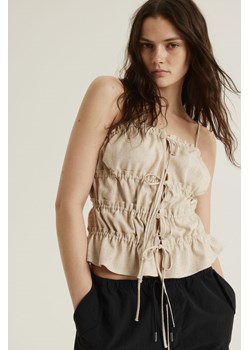 H & M - Top na ramiączkach - Beżowy ze sklepu H&M w kategorii Bluzki damskie - zdjęcie 171537395