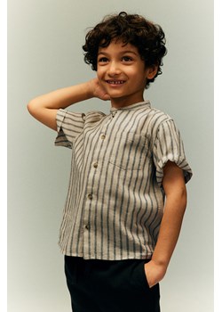 H & M - Koszula ze stójką i domieszką lnu - Beżowy ze sklepu H&M w kategorii Koszule chłopięce - zdjęcie 171537527