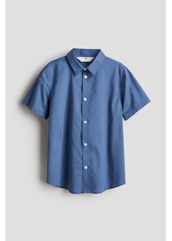 H & M - Bawełniana koszula z krótkim rękawem - Niebieski ze sklepu H&M w kategorii Koszule chłopięce - zdjęcie 171537545