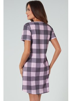 Koszula nocna damska na krótki rękaw Kayo, Kolor różowo-grafitowy, Rozmiar S, Italian Fashion ze sklepu Primodo w kategorii Koszule nocne - zdjęcie 171538725