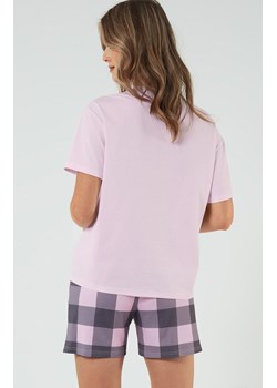 Piżama damska na krótki rękaw i krótkie spodenki Kayo, Kolor różowo-grafitowy, Rozmiar S, Italian Fashion ze sklepu Primodo w kategorii Piżamy damskie - zdjęcie 171538729