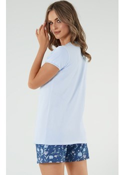 Piżama damska na krótki rękaw niebieska Tulip, Kolor niebiesko-błękitny, Rozmiar S, Italian Fashion ze sklepu Primodo w kategorii Piżamy damskie - zdjęcie 171538756