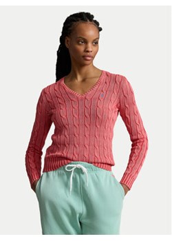 Polo Ralph Lauren Sweter 211935305001 Różowy Slim Fit ze sklepu MODIVO w kategorii Swetry damskie - zdjęcie 171540306