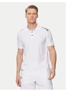 EA7 Emporio Armani Polo 3DPF51 PJULZ 1100 Biały Regular Fit ze sklepu MODIVO w kategorii T-shirty męskie - zdjęcie 171540827