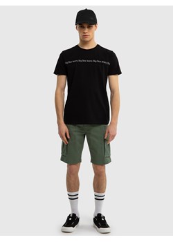 Koszulka męska bawełniana z nadrukiem czarna Braylen 906 ze sklepu Big Star w kategorii T-shirty męskie - zdjęcie 171541055