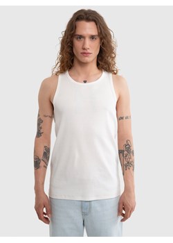 Koszulka męska bez rękawów biała Desor 100 ze sklepu Big Star w kategorii T-shirty męskie - zdjęcie 171541086
