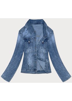 Prosta damska kurtka dżinsowa niebieska (DL2249L) ze sklepu goodlookin.pl w kategorii Kurtki damskie - zdjęcie 171541116