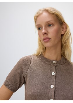 Reserved - Sweter z krótkim rękawem - złoty ze sklepu Reserved w kategorii Swetry damskie - zdjęcie 171543816