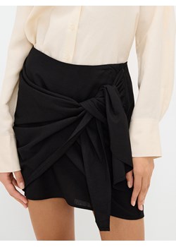 Reserved - Spódnica mini z wiązaniem - czarny ze sklepu Reserved w kategorii Spódnice - zdjęcie 171543909