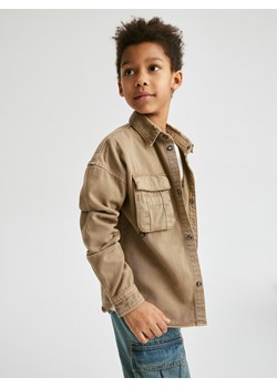 Reserved - Koszula oversize z kieszeniami - beżowy ze sklepu Reserved w kategorii Kurtki chłopięce - zdjęcie 171543965