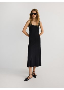Reserved - Dzianinowa sukienka midi - czarny ze sklepu Reserved w kategorii Sukienki - zdjęcie 171544169