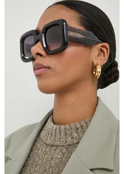 Etro okulary przeciwsłoneczne damskie kolor czarny ETRO 0015/S ze sklepu ANSWEAR.com w kategorii Okulary przeciwsłoneczne damskie - zdjęcie 171544978