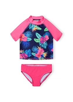 Strój kąpielowy- koszulka w kwiaty i  różowe majtki z filtrem UV ze sklepu 5.10.15 w kategorii Stroje kąpielowe - zdjęcie 171545965