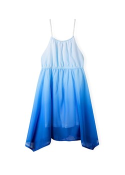 Lekka sukienka na ramiączkach z asymetrycznym dołem- niebieska ze sklepu 5.10.15 w kategorii Sukienki dziewczęce - zdjęcie 171545989