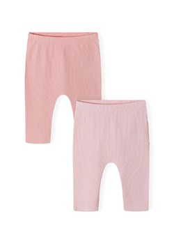 Różowe legginsy w prążki dla niemowlaka 2-pack ze sklepu 5.10.15 w kategorii Legginsy niemowlęce - zdjęcie 171546088